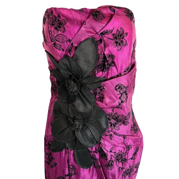 Sequin Hearts Purple Black Strapless Prom Dress Bodycon Formal 7 - Picture 5 of 12